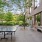 ping pong table and bench in courtyard